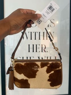 Authentic Coach Nolita 19 Wristlet – Cow Print (Discontinued/Rare)