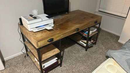 World Market Metal and Wood Work Desk