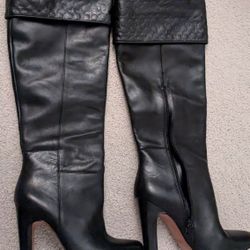 Coach Tall Leather Boots – Size 37 / US 6.5–7
