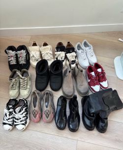 12 pairs of shoes