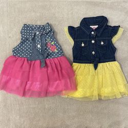 $17 for 2 cute dresses 3-6 M BABY GIRL