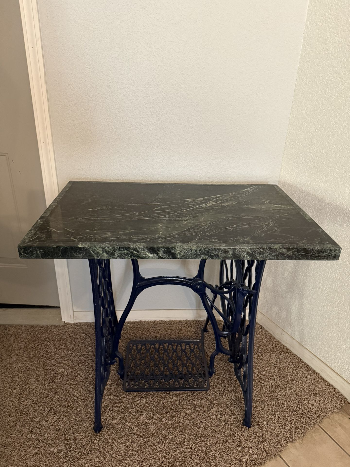 Vintage Green Marble Sewing Machine