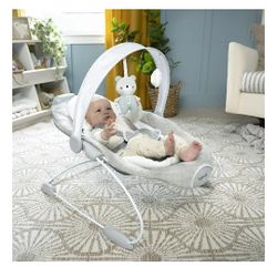 Ingenuity Vibrating Baby Bouncer With Music And Hanging Toys $40