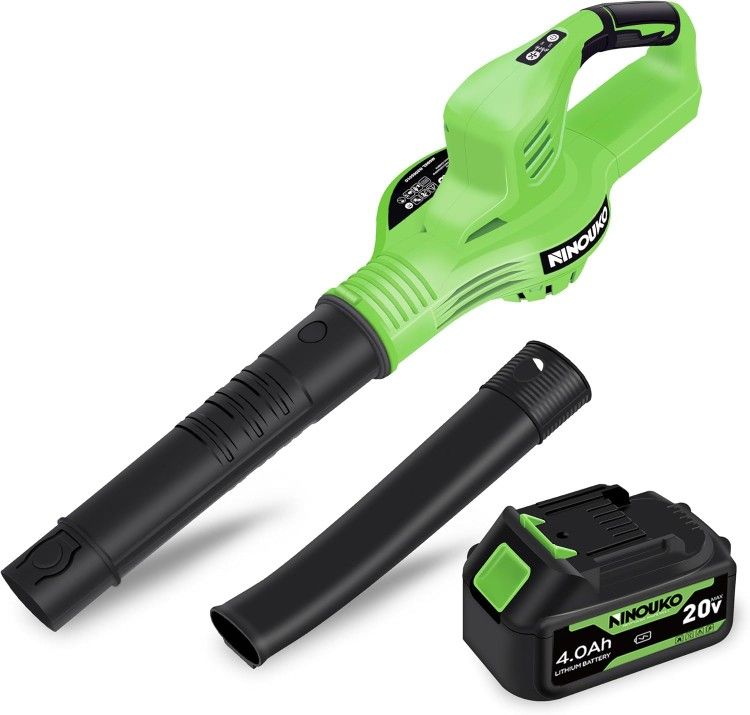 Leaf Blower Cordless, 20V Electric Cordless Leaf Blower With 2 Batteries