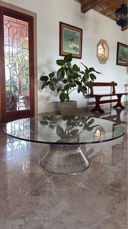 Platner Round Steel Coffee Table (RARE)