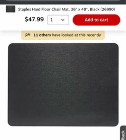 Under chair mat for tile/ wood, $20 New