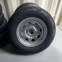 New 205-75-15inch  trailer tire, 6-ply, With 5-lug galvanizedrims.$160each