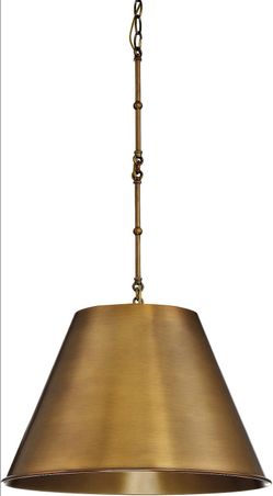 Traditional golden lampshade hanging light