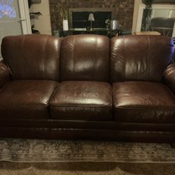 Brown Leather Lazy Boy Sofa