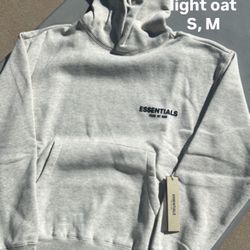 essentials light oat hoodie 