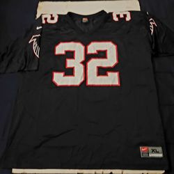 Atlanta Falcons NFL Shirt Jersey Nike Black XL Men's Vintage #32 Jamal Anderson