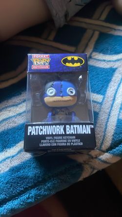 Patchwork  batman pocket pop keychain