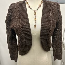Cache Brown Knit Women's Sweater M
