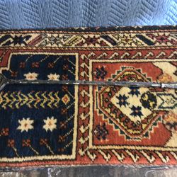 Antique Silver Polished Wrought Iron Fireplace Fork