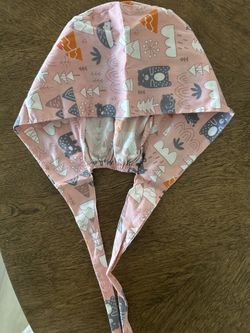 scrub cap cotton material with buttom