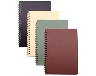 Spiral Notebook, 4 Pcs 8.3 Inch x 5.9 Inch A5 Thick Plastic Hardcover 8mm Ruled