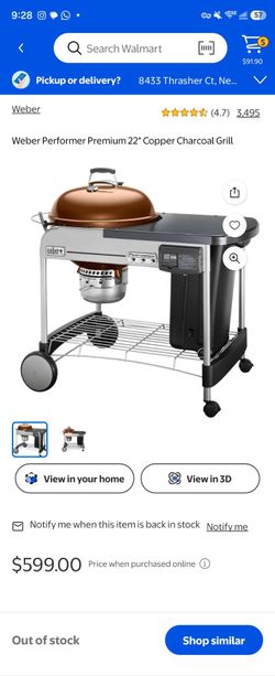 Weber Performer Premium 22" Copper Charcoal Grill (pick up only)
