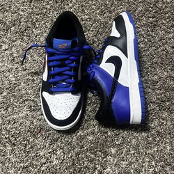 Blue and white Nike