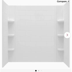 60x30” bathtub surrounding walls 