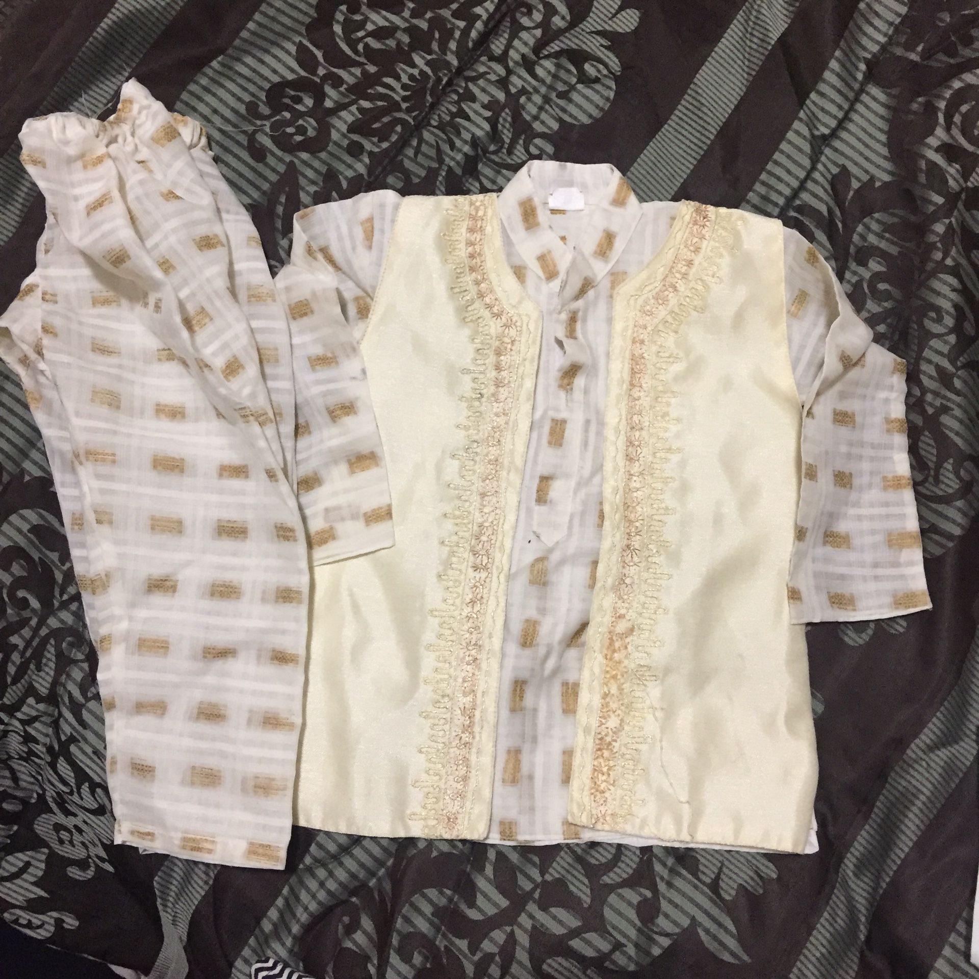 Kids boys toddler Shalwar Kameez Dress 15-22m shirt length 17”