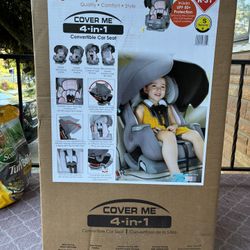 Comfort, safety and versatility combine on this Baby Trend Cover Me 4-in-1 Convertible Car Seat.