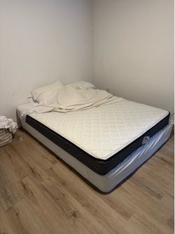 Sealy Posturepedic Queen Mattress + Boxspring – Good Condition – $50 (Moving Sale)