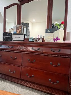 Dresser with mirror