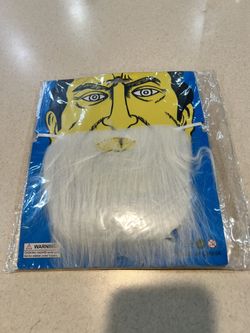 Santa Claus Holiday-White Faux Beards -pack of Seven