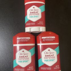 3pack Old Spice Sweat Defense Antiperspirant Deodorant for Men, Pure Sport Plus, 2.6 oz