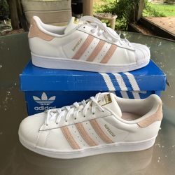 NEW Adidas Originals Superstar Foundation CP9503 Mens Leather Shoes WHITE Rose Gold