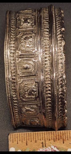 Antique 19th-Century Burmese Sterling Silver Box O.B.O.