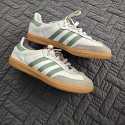 Adidas Samba OG J White Green Gum Kids Children Sneakers 12.5k