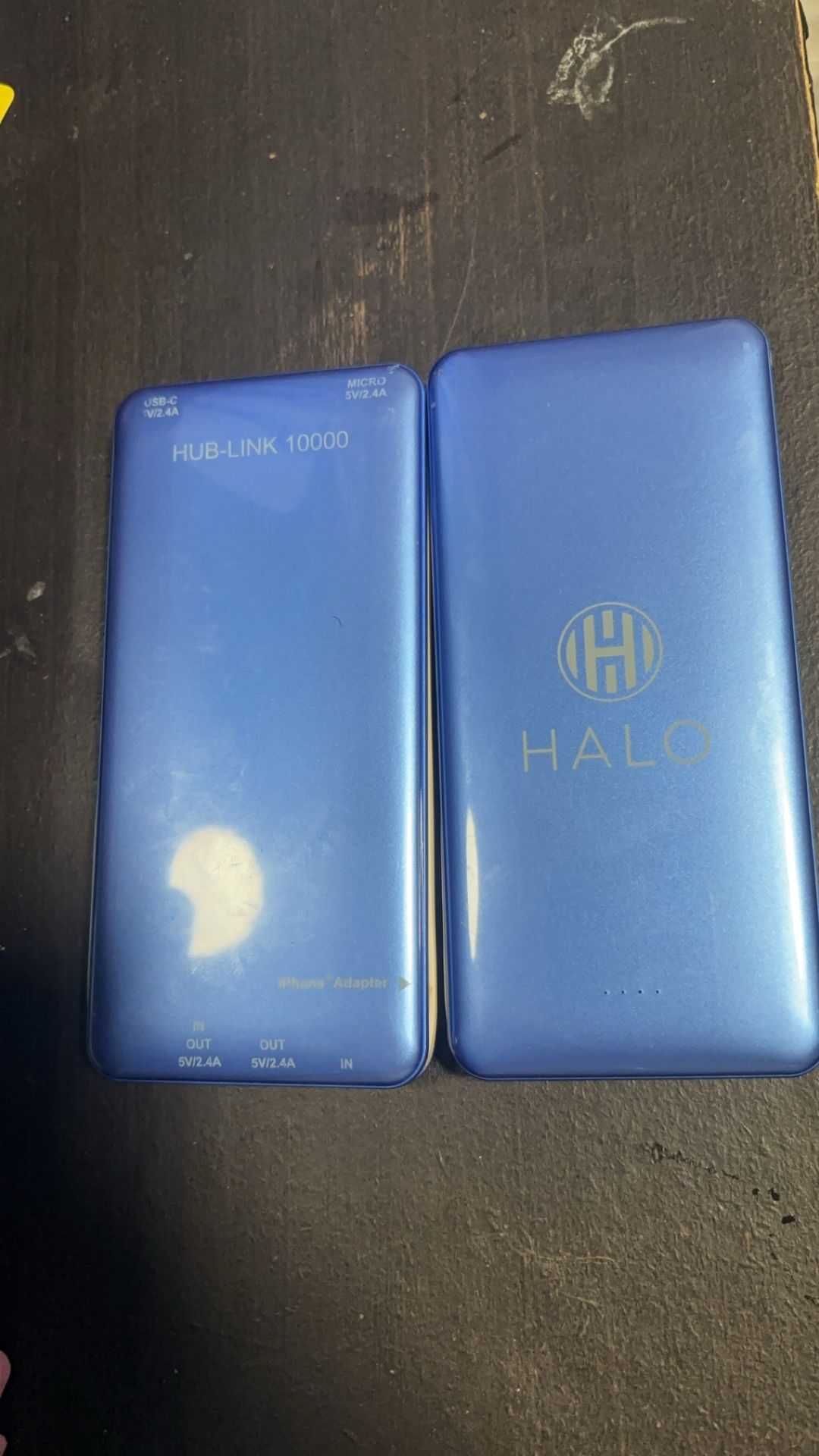 HALO 10,000mAh Power Bank w/ Integrated Cables & Fast Charging