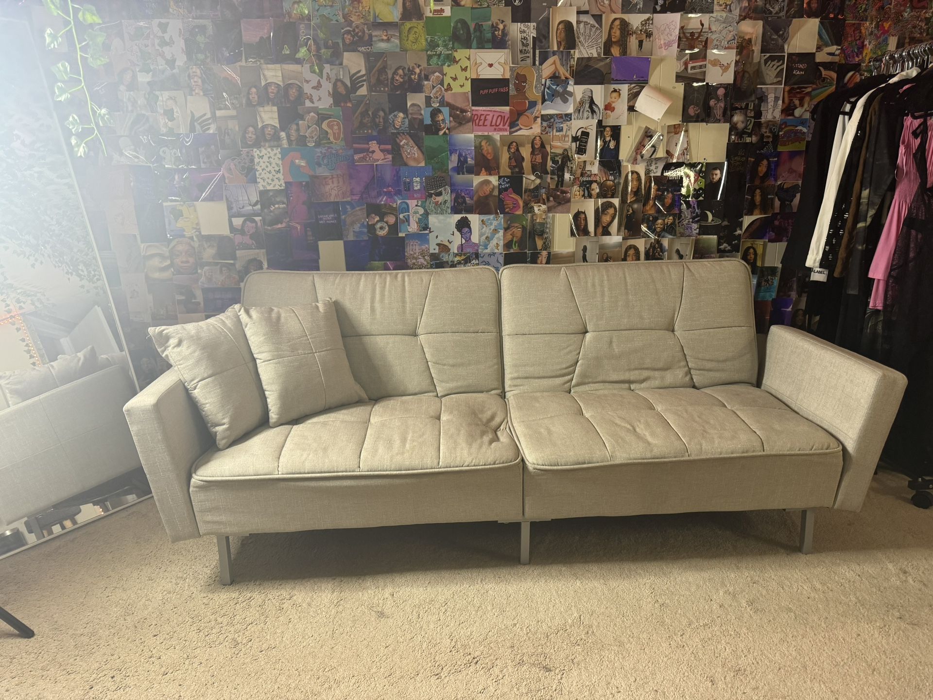 Light Grey Futon Couch