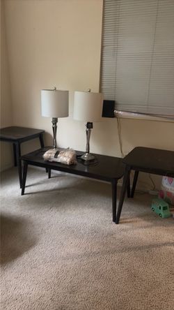 Tables and lamps