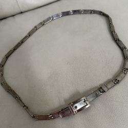 vintage Silver Chain Link Belt, size S