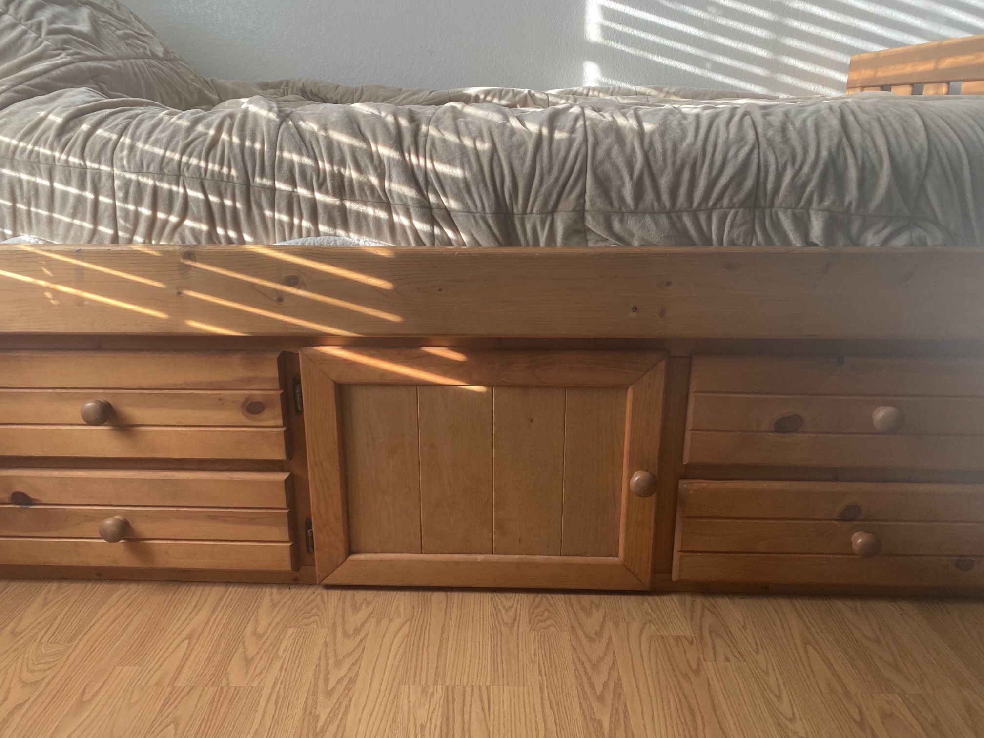 Havertys Twin Captain Bed W/ Twin Mattress