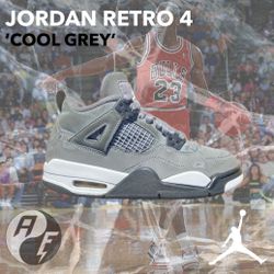 Jordan Retro 4 ‘Cool Grey’ (4Y)
