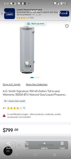 30/ 40 / 50 gallon water heaters
