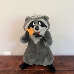 Pocahontas Meeko Plush Toy Stuffed Animal Raccoon Disney Rare Vintage 90s