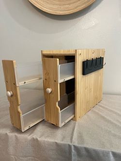 Bamboo Pull - Out Spice Rack Organizer