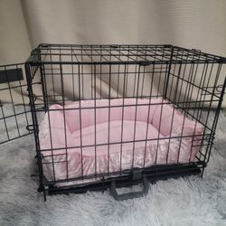 Brand New 18"x12"x14 Dog Crate Cat Cage Foldable Portable Pet Kennel & Tray Jaula De Mascota 