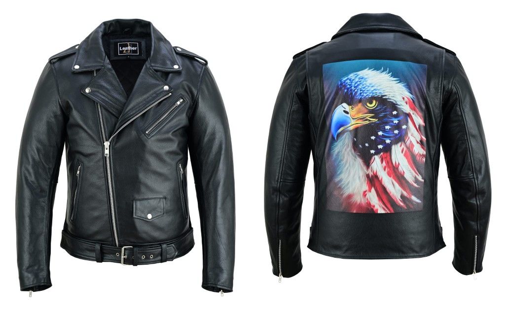 Men's Classic Black Leather Jacket.