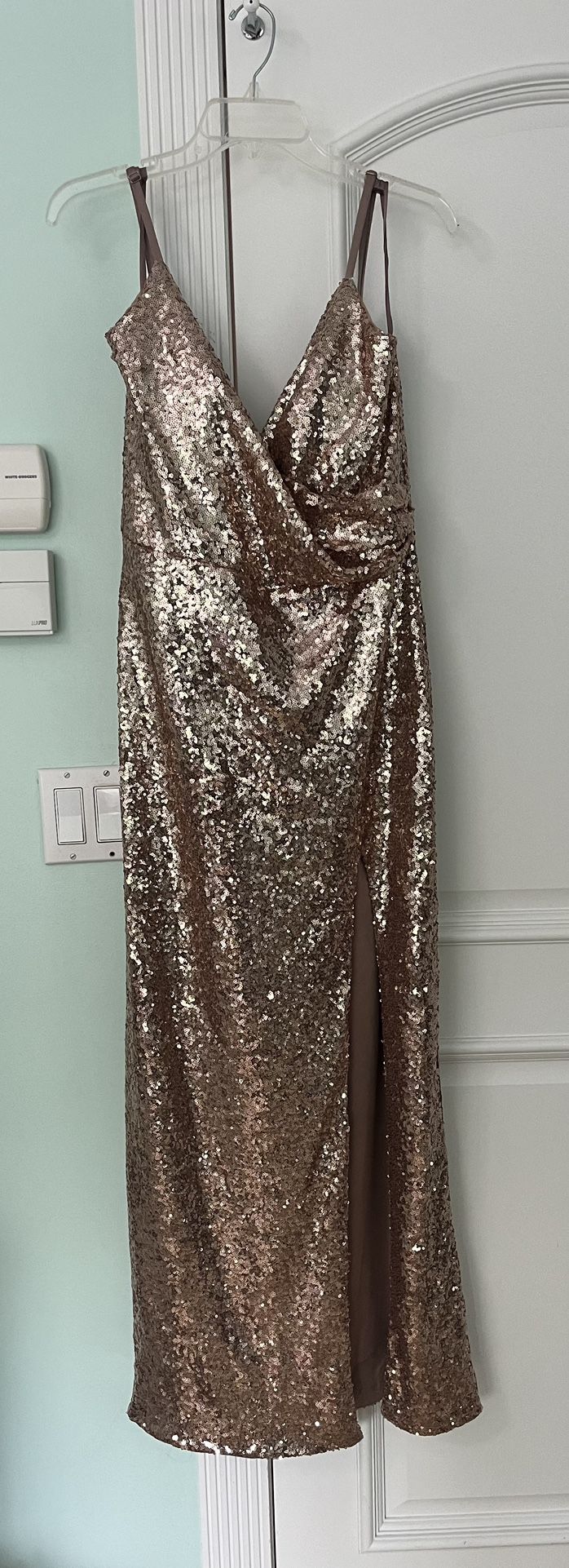 Revelry Rose Gold Sequin Gown 