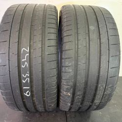 V839  245 35 19 89Y  Michelin  Pilot Super Sport ZP  2 Used Tires 60% Life 