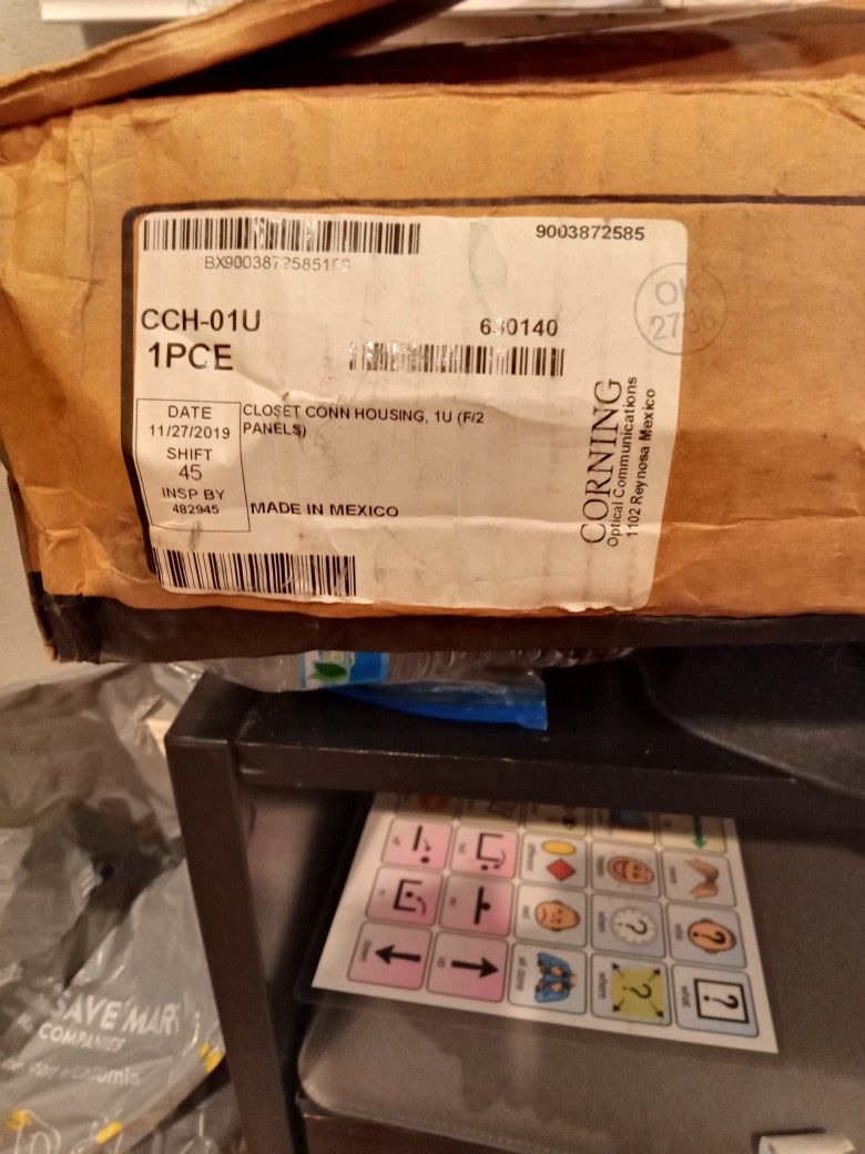 Corning Fiber Optic Rack Enclosure, 1U ( F/2 Panels)