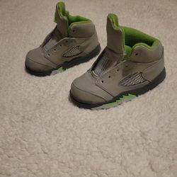 INFANTS/ BABIES AIR JORDAN 5 RETRO GREEN BEAN SIZE 7C 