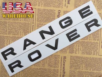 Set of 2pcs RANGE ROVER Matte Black Letters Front Back OEM SIZE