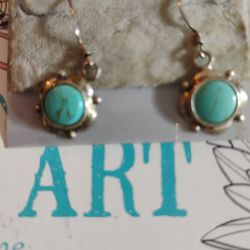 Sterling Silver 925 With Turquoise Earrings