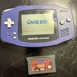 Nintendo Gameboy Advance Indigo Purple With Spyro Orange 